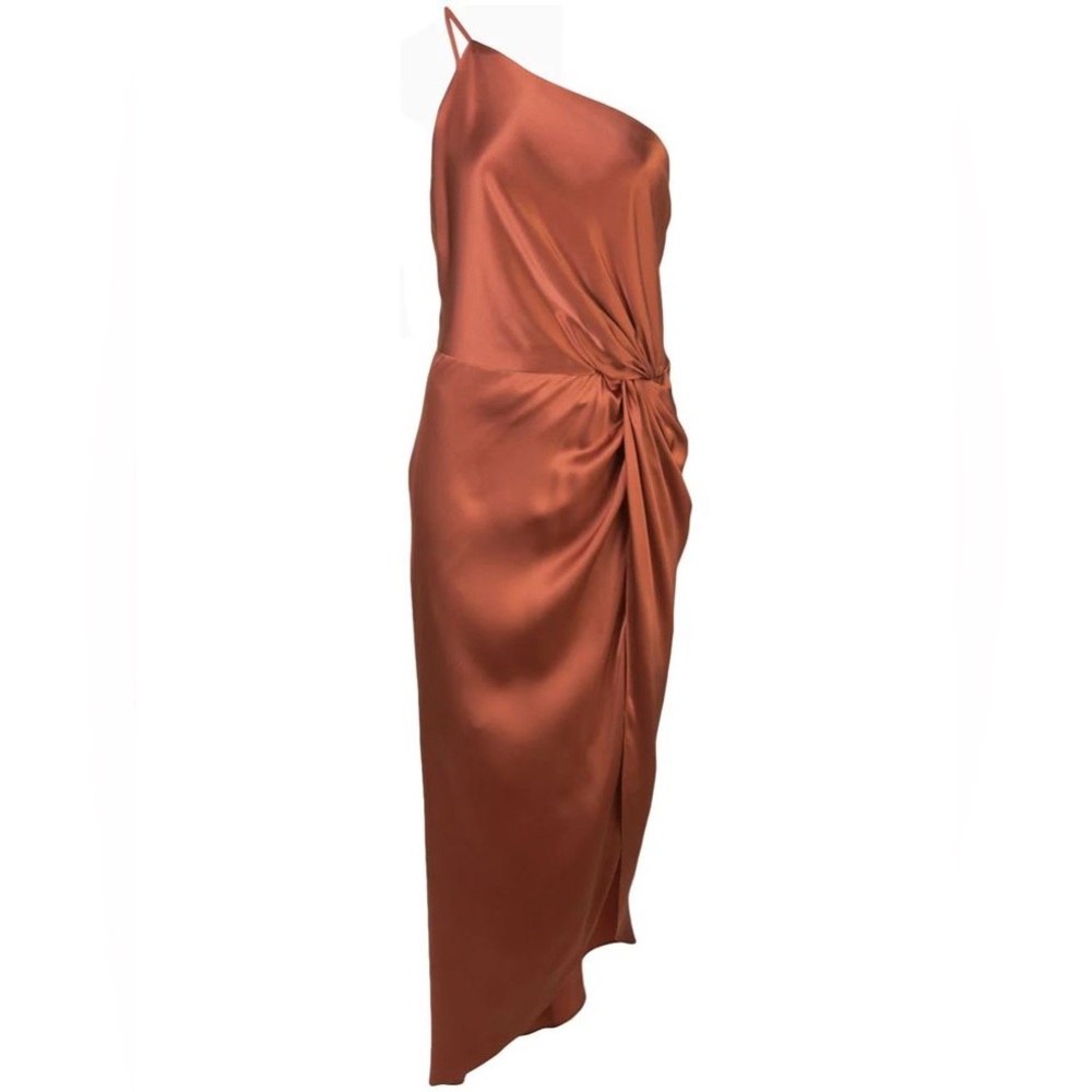 NWOT Michelle Mason silk twist-knot Midi Dress